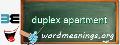WordMeaning blackboard for duplex apartment